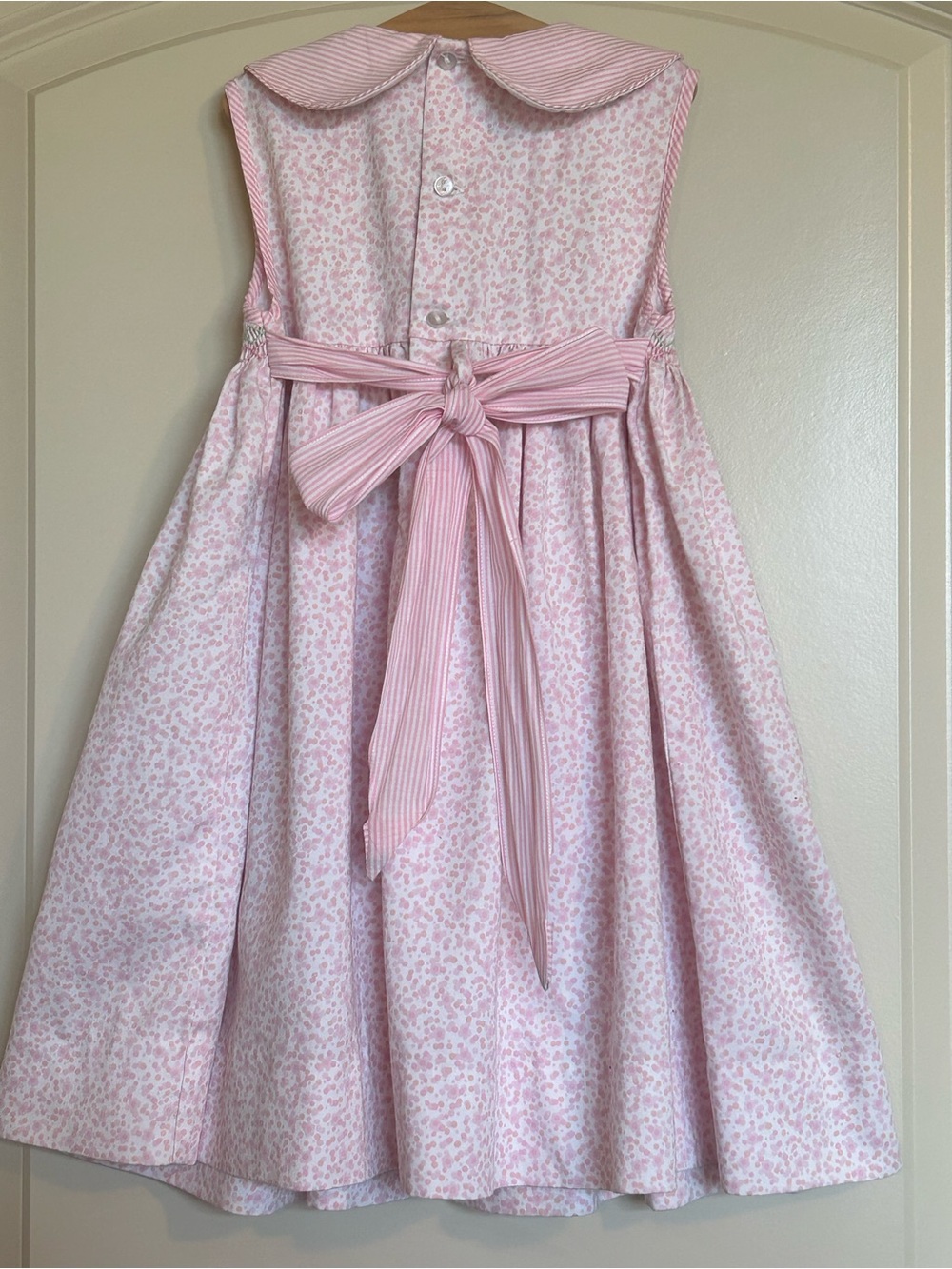 3T House of Hatten Smocked Peter Pan Collar Dress - Picture 4 of 6